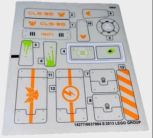NUOVO Lego 70707 Foglio Adesivo SOLO Adesivi Originali Pezzi Set Mattoncini - Foto 1 di 1
