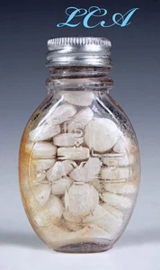 Rare EMBOSSED in cross BAYER aspirin tablets SMALL OVAL bottle w/ ORIGINAL label - Picture 1 of 4