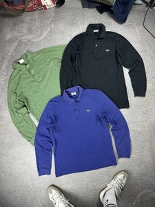 Vintage Lacoste Long Sleeve Old Money Style Y2K Men’s Size S Bundle - Picture 1 of 10