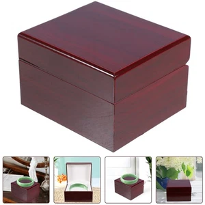 Vitrina de reloj de madera caja de almacenamiento con cojines para reloj y soporte para joyas - Imagen 1 de 12