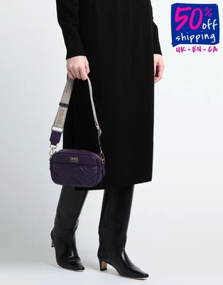 RRP€225 ROBERTO CAVALLI CLASS Crossbody Bag Quilted PU Leather Detachable Strap - Image 1 of 4