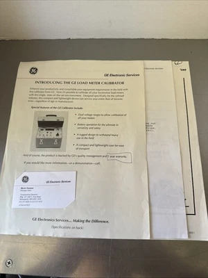 Folleto de ventas de calibrador de medidor de carga GE de colección para locomotoras GE y EMD. Foto 1 de 4