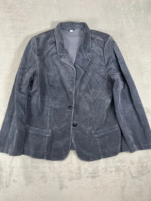 Vintage Sears Roebuck Blazer Womens 20 Tall Blue Corduroy Jacket Blazer - Image 1 of 4
