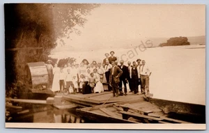 Tarjeta postal K38/Millersburg Pennsylvania RPPC c1910 Rivre Ferry Boat 401 - Imagen 1 de 4