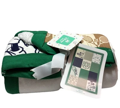 Disney Bebé Mickey y Minnie Mouse Manta Azul Verde Tenis Seguridad 30x40 NUEVO Foto 1 de 4