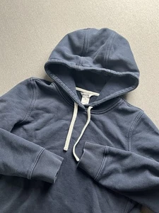 Duluth Trading Co Hoodie Mens XS Blue Pullover Sweatshirt Kangaroo Pocket - Picture 1 of 9