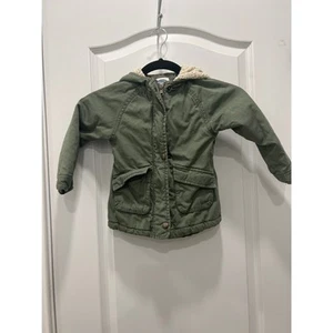 Old Navy Coat with pockets snap buttons Zipper Hood Size 4T - Picture 1 of 7