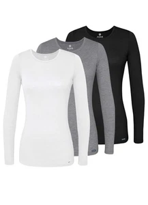Underscrubs for Women 3 Pack, Long Sleeve Underscrub Comfort Tee, 2903, Black... - Picture 1 of 7