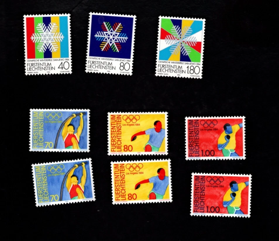 Liechtenstein sc#772-4 #784-6 x2 (1983-4) Completo MNH Foto 1 de 1