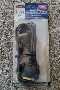 Belkin 10' Pro Series Direct Cable PC File Transfer DB25 Male/Male Parallel New - Picture 1 of 2