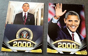 2011 Topps American Pie Pres. Barack Obama 2 Card Lot #193 & 198 Osama Bin Laden