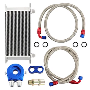 Nuevo kit de reubicación de filtro enfriador de aceite de transmisión universal de motor de 19 filas 10AN - Imagen 1 de 13