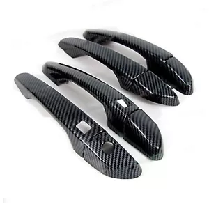 Glänzende Kohlefaser-Abdeckung Trim für 18-23 Hyundai Kona N Smart Side Türgriff - Bild 1 von 4