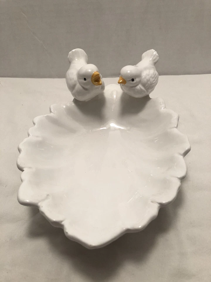 Handcrafted Ceramic Tray Bird Figurine Theme - Image 1 of 4