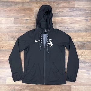 Nike Chicago White Sox Hoodie Womens Small Black Full ZIp Hooded Jacket MLB - Picture 1 of 11