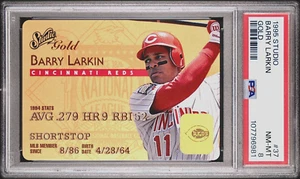 Barry Larkin Cincinnati Reds HOF 1995 Studio Gold #37 PSA 8 NM-MT Pop 8 - Bild 1 von 2