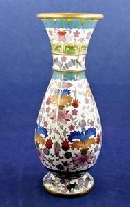 Seltene Vintage asiatische Cloisonné Floral Design Vase - Bild 1 von 5