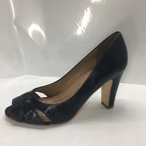 Easy Spirit Almat schwarze hochhackige Damenschuhe aus Leder Größe 6W zehenfrei Cosplay - Bild 1 von 12