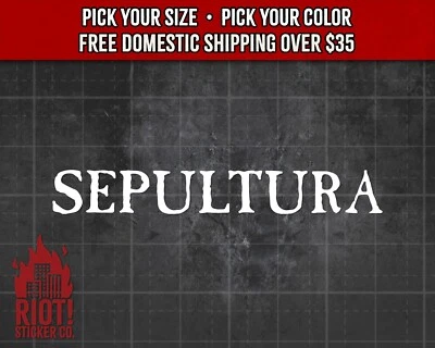 Calcomanía Sepultura para pegatina con logotipo de banda de coche para computadora portátil Death Metal Foto 1 de 4