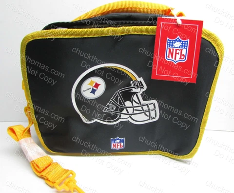 Pittsburgh STEELERS NFL Helmet Logo Soft Vinyl Lunch Bag NEW with Tag Cover