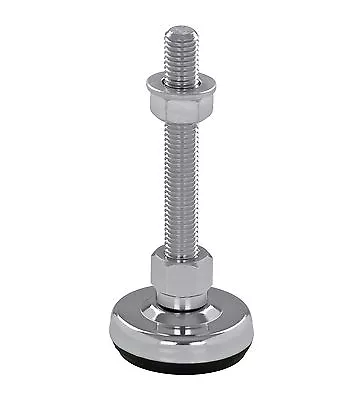 Stellfuß Maschinenfuß Gelenkfuß Nivellierfuß Stahl Ø 50mm gedämpft Gew. M8-M30 - Bild 1 von 4