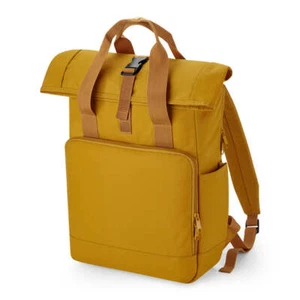 Mochila para portátil BagBase BG118L unisex reciclada de doble mango con tapa enrollable - Imagen 1 de 8