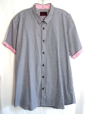Jared Lang After Hours Blue Gingham Short Sleeve Button Down Shirt 2XL EUC - Image 1 of 3