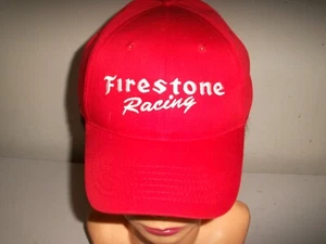 Firestone Racing Mütze Riemen hinten Baseballkappe Herren rot weiß K Produkte Netzrücken - Bild 1 von 7