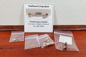 Dollhouse 1:144 Scale Furniture KIT DIY Living Room Traditional Sofa Chairs ++ - Picture 1 of 4