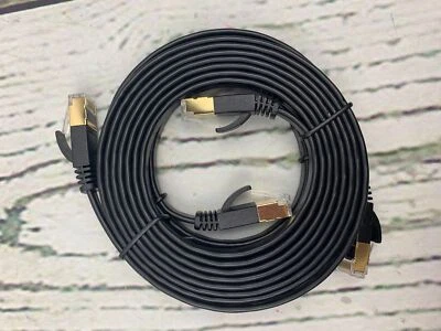 CAT 7 Double Shielded 10 Gigabit 600MHz Ethernet Patch Cable 2 Pack 7ft - Image 1 of 2