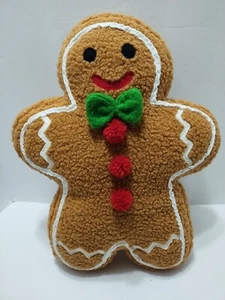 Cuscino Decorativo Uomo Pan di Zenzero Decorazione Natalizia Peluche Senza Etichette Usato - Foto 1 di 15
