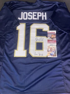 Brandon Joseph Notre Dame Irish Auto Signed Blue Jersey JSA COA Go Irish - - Picture 1 of 3