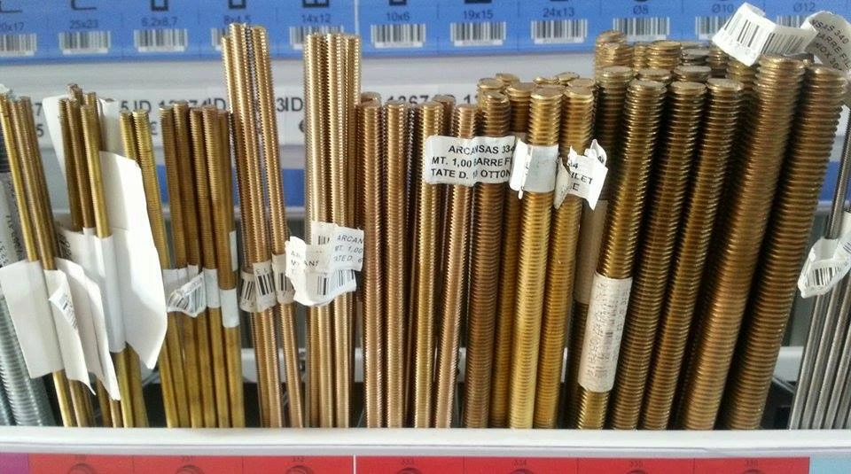 BARRE FILETTATE OTTONE M.12 DA MT. 1 - Immagine 1 di 1