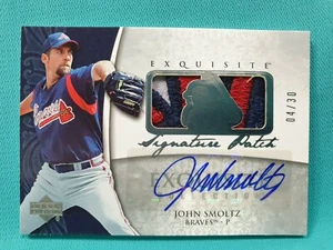2006 EXQUISITE JOHN SMOLTZ 4/30 AUTO SIGNATURE PATCH AUTOGRAPH BRAVES LEGEND A2 - Picture 1 of 7
