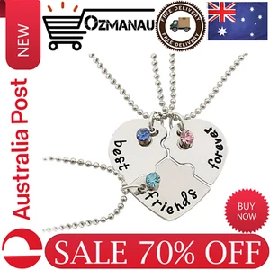 Friendship Necklace for 3 Best Friends Matching Necklaces for BFF Puzzle Piece - Picture 1 of 6