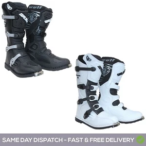 Wulfsport Track Star Adult Motocross Boots Off Road ATV Dirt Bike Wulf All Sizes - Picture 1 of 6