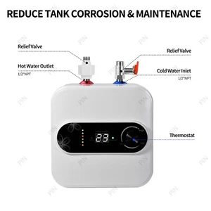 8L 1.5KW Electric Hot Water Storage Tank Water Heater Boiler Under Sink Kitchen - Picture 1 of 11