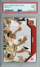 PSA 9 MINT Marta 2011 Upper Deck MLS #190 Rare Trading Card