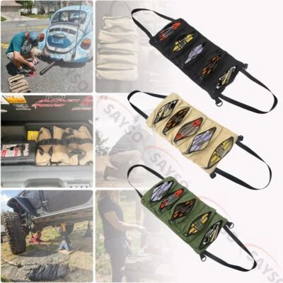 Tool Organizer Bag Tool Roll Up Bag w/Detachable Pockets for Roll Up Tool Bag - Image 1 of 4