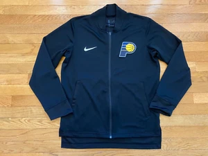 INDIANA PACERS MENS NIKE BASKETBALL JACKET sz M FULL ZIP 859074-010 BLACK/GOLD - Picture 1 of 4