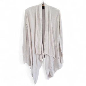 Calvin Klein Jeans Womens Small Beige Waterfall Cardigan Long Sleeve Open Front - Picture 1 of 8