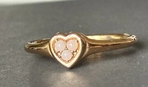 Links Of London My Open Heart Ring With Opal Stones Size N Hallmarked Rose Gold - Picture 1 of 10