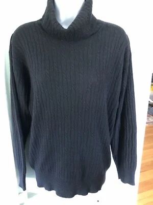 Preston & York 100% Cashmere Womens Black Turtleneck Pullover Sweater Sz Medium - Image 1 of 4