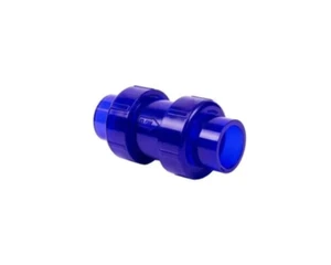 1" PVC Low Extractable True Union Ball Check Valve 4539-010 Socket x FIPT O- FKM - Picture 1 of 8