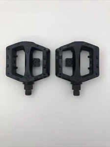 Vintage Schwinn Sx Pedals Old School BMX Flat Black 9/16” 3PC A06 - Picture 1 of 8