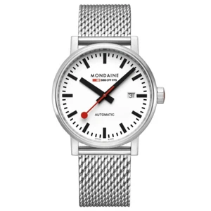 Mondaine MSE.40610.SM EVO2 AUTOMATIC 40mm Steel Glass Floor Men's Watch - Picture 1 of 6