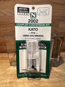 Vintage NOS N Micro Trains Coupler Conversion kit 2002 KATO (Rev 4-97) - Picture 1 of 5