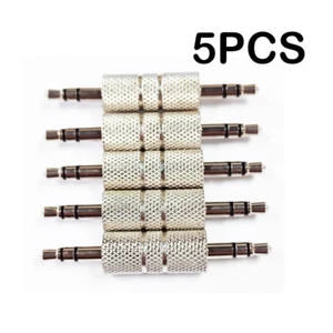 5Pcs 3.5mm Stereo Male to Male Audio Gender Changer Adapter - Picture 1 of 5