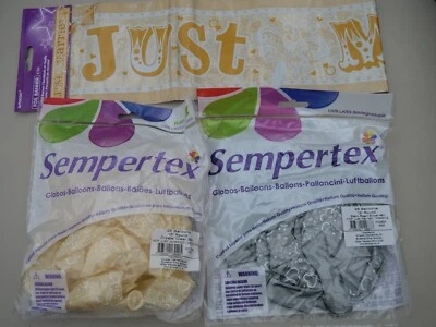 Just Married Banners and Balloons Wedding party - Image 1 of 4