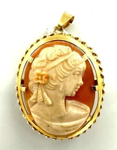 18 carats pendants - Cameo 4.50 x 3 cm - 6.72 g - Picture 1 of 2